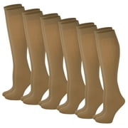 Sumona 6 pairs Pack Women Opaque Spandex Queen Size Trouser Knee High Socks