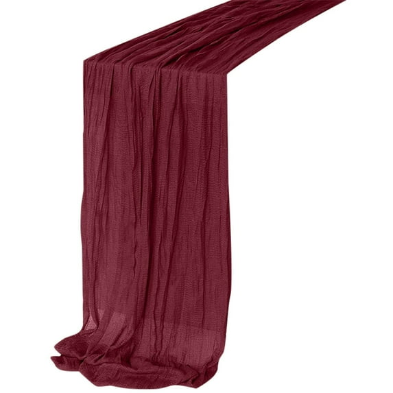 Sumovey Clearance! Decorative Table Runner, Cheesecloth Table Runner Cheese Cloth Tablecloth 90X180 Cm Table Runner for Wedding Decor Holiday Birthday Party Table Dining Room Dresser Decor