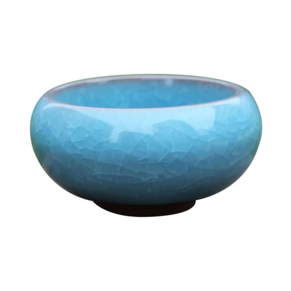 Sumovey Mini Ceramic Succulent Pots, 2.5 Inch Small Planter with Drainage Hole, Ice Crack Glaze Design for Cactus, Air Plants, Home Office Decor, Gift Idea (Light Blue)