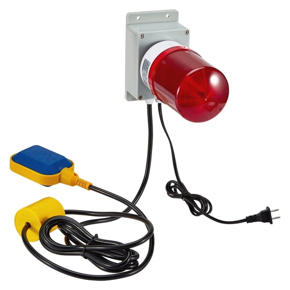 FOUR E's Scientific Sump Alarm, High Water Alarm for Sump Pump & Septic Water, Weatherproof 110dB Audible Alarm with Float Switch for Indoor Use