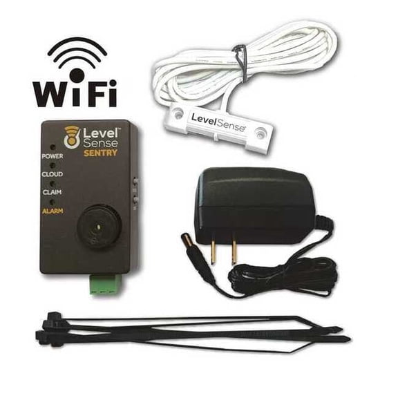 Sump Alarm Water Leak Detector, Audio, Visual, 5ft LS-SENTRY-120V-LEAK-2M-RAW