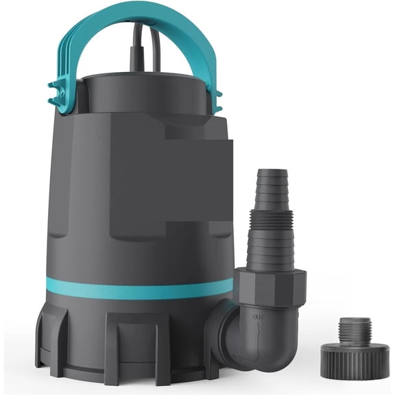 Sump Pump 1 H P 4500 GPH Submersible Water Pump Thermoplastic Portable Utility Pump High Flow Water Removal ,Easy to Use