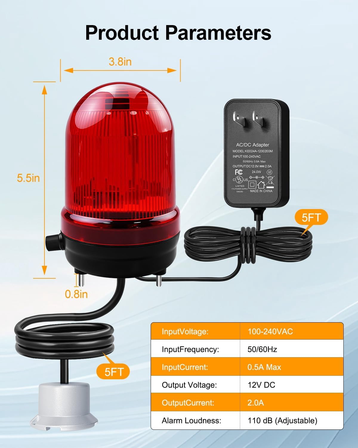 Briidea Sump Pump Alarm With 110dB Alert - High Water Alarm For Basements, Septic Tanks & Ponds