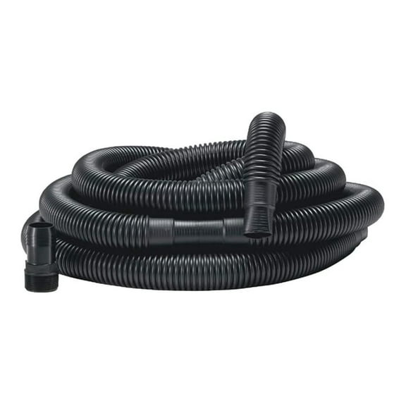 Sump Pump Discharge Hose 1.5 Inch x 24 Feet - Heavy Duty Flexible Water Hose with MPT Adapter & Clamp - Basement Flood Prevention & Drainage