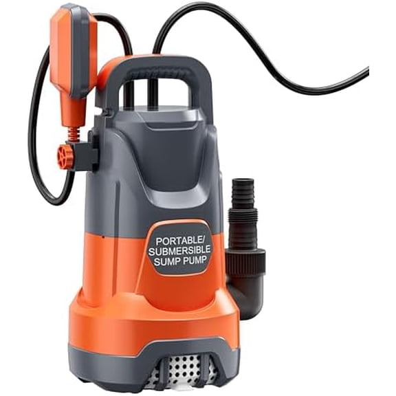 Sump Pump with Float Switch Submersible Water Pump Automatic 1.2HP 5000GPH Portable Dirty Clean Water Transfer Pump for Pool Draining Hot Tub Basement$$Tools & Hardware Other