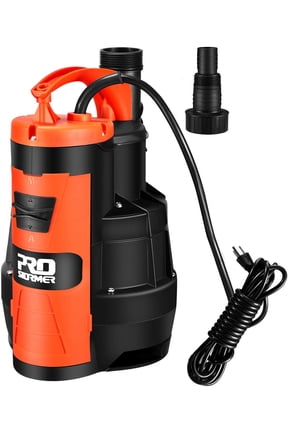 Sump Pump, PROSTORMER 3500 GPH 1HP Submersible Clean/Dirty Water Pump with Build-in Float Switch for Pool, Pond,Garden, Flooded Cellar, Aquarium and Irrigation
