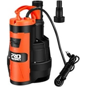 مضخة Sump ، PROSTORMER 3500 GPH 1HP مضخة مياه نظيفة / قذرة غاطسة مع مفتاح عائم مدمج للمسبح ، البركة ، الحديقة ، القبو المغمور ، حوض السمك والري