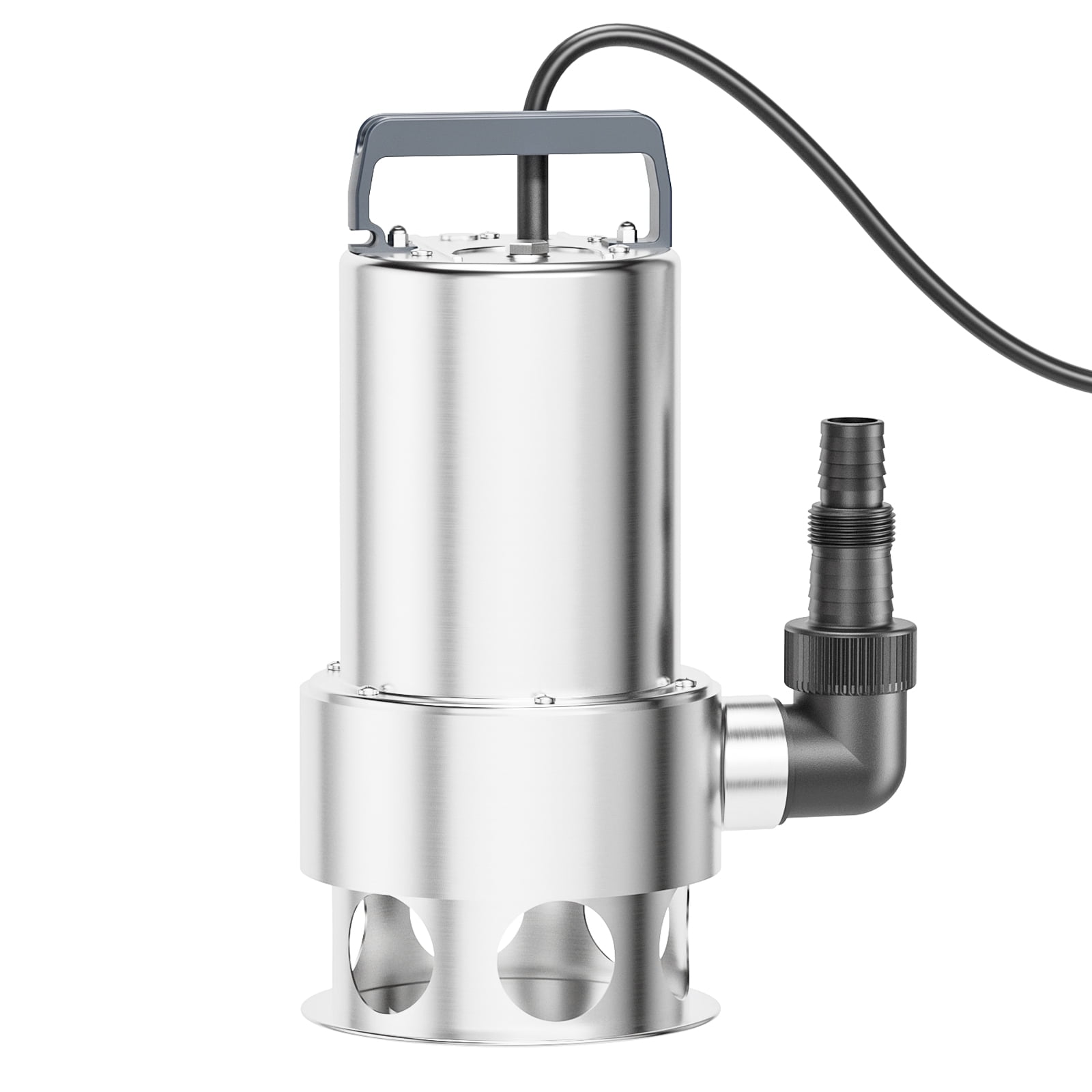 Sump Pump Submersible 1.6HP Dirty/Clean Water Transfer Pump 5500GPH Portable Electric Water Pump for Pool Draining Hot Tub Flooded Basement Ponds Garden Yard with Adapters