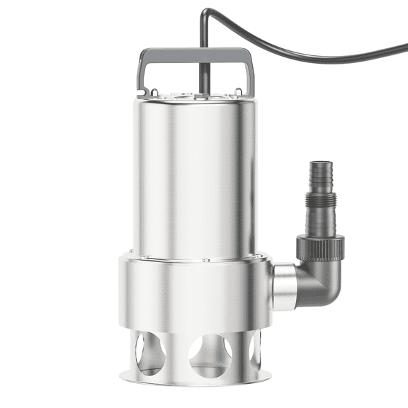 Sump Pump Submersible 1.6HP Dirty/Clean Water Transfer Pump 5500GPH Portable Electric Water Pump for Pool Draining Hot Tub Flooded Basement Ponds Garden Yard with Adapters