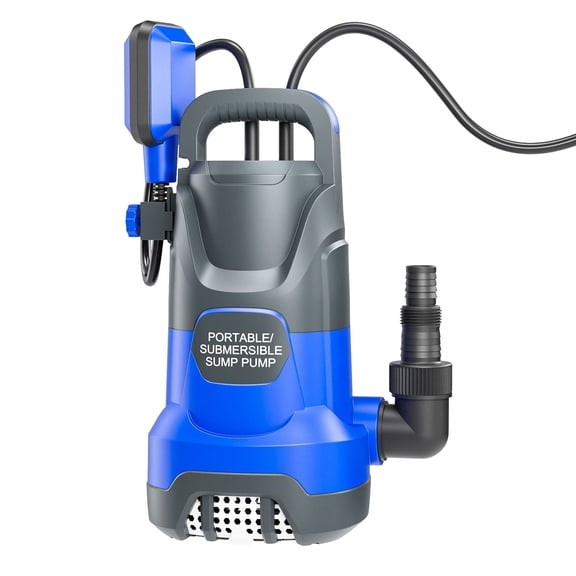 Sump Pump Submersible Water Pump 1HP 3700GPH with Float Switch Portable Water Transfer Pump Electric for Pool Draining Hot Tub Basement Utility Pumps