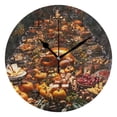 thumbnail image 1 of Sumptuous Dinner Round Wall Clock Silent Battery Operated Home Decor for Living Room Bedroom, 1 of 7