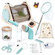 Sumsoltic Bug Catcher Kit for Kids, 11-Piece Outdoor Explorer Set with Bug Vacuum, Wooden Insect House, Butterfly Net, Ages 4-8