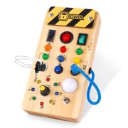 Sumsoltic Montessori Busy Board, Sensory Board for 1+ Year Olds, Wooden Toys