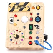 Sumsoltic Montessori Busy Board with LED Lights,Toddler Sensory Toys for 1-3 Year Old Boys & Girls