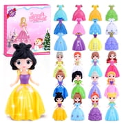 Sumsoltic Princess Advent Calendar,24 Day Christmas Countdown Toy with Dress Up Clothes Perfect Gifts for Girls Aged 3 to 8