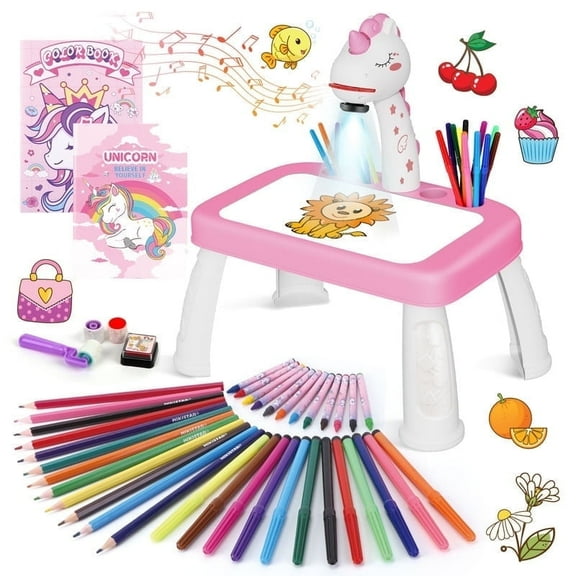 Sumsoltic Unicorn Drawing Projector Art and Craft Kit for 3 Years