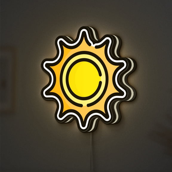 Sun 3D Novelty Light Box, Nature Landscape Accent Light for Eco-Inspired Homes and Morning Routine Spaces (Width 8 inch, 20cm)