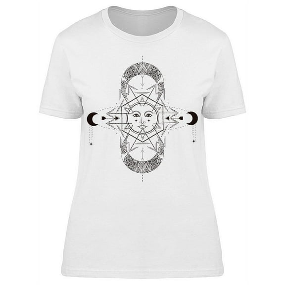 Sun And Moon Astronomy T-Shirt Women -Image by Shutterstock, Female x-Large