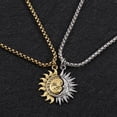 thumbnail image 1 of Sun And Moon Asymmetric Accessories Men's Titanium Steel Couple's High Sense Necklace, 1 of 2