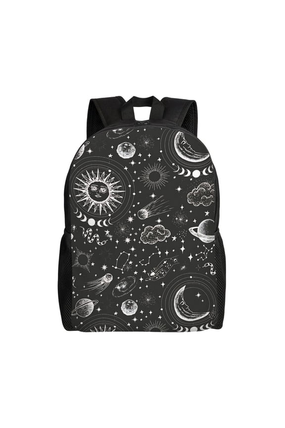 Sun And Moon Backpack Large Capacity Laptop Bag for Men and Women