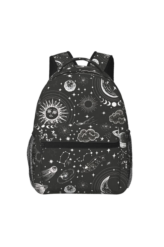 Sun And Moon Backpack Lightweight Rucksack Travel Bag for Men and Women