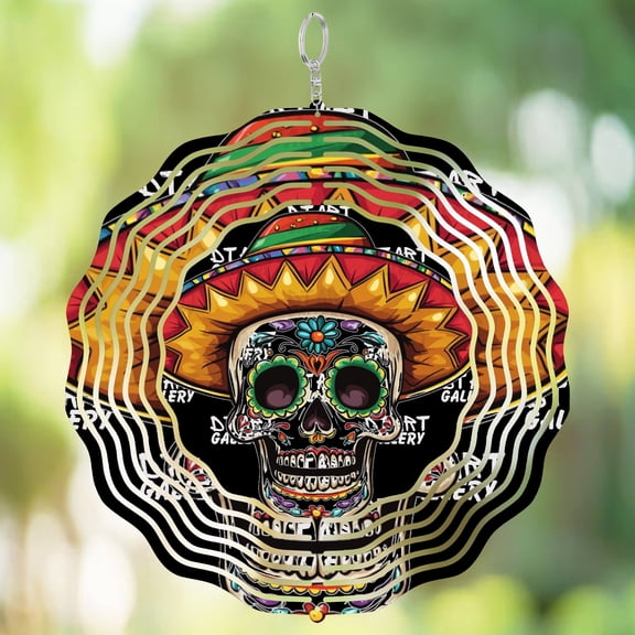 Sun And Moon Celestial 3D Wind Spinner Hanging Garden Yard Outdoor Decor Art