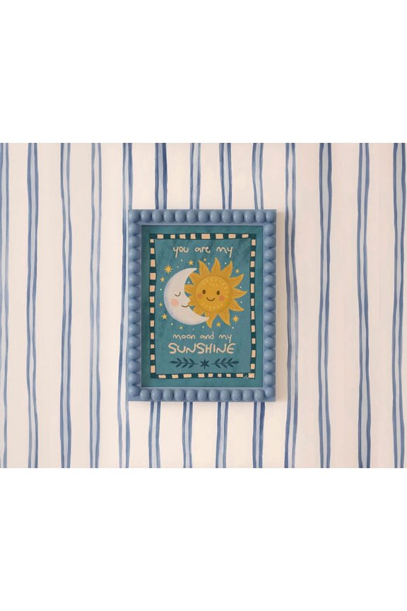 Sun And Moon Wall Art For Room Boho Nursery Print Celestial Unframed Paper Print