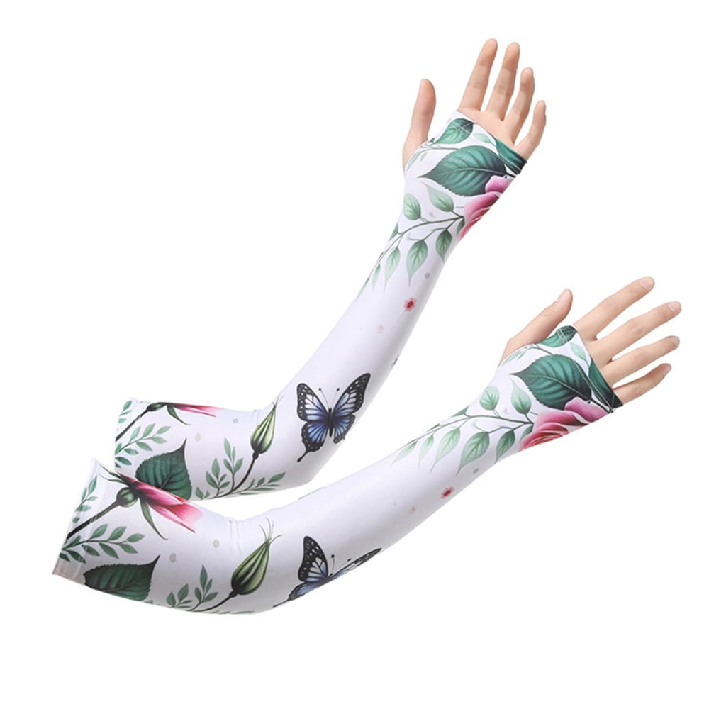 Sun Arm Cooling Sleeves Pair with Thumb Hole Design for Gardening ...