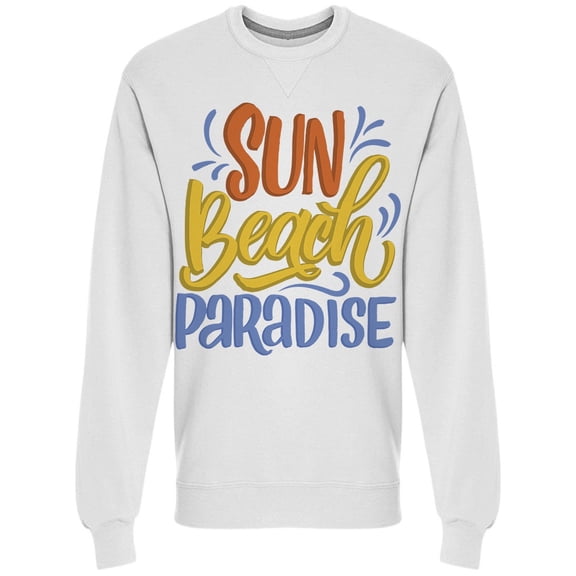 Sun Beach Paradise Graphic Sweatshirt Men -Image by Shutterstock, Male Large