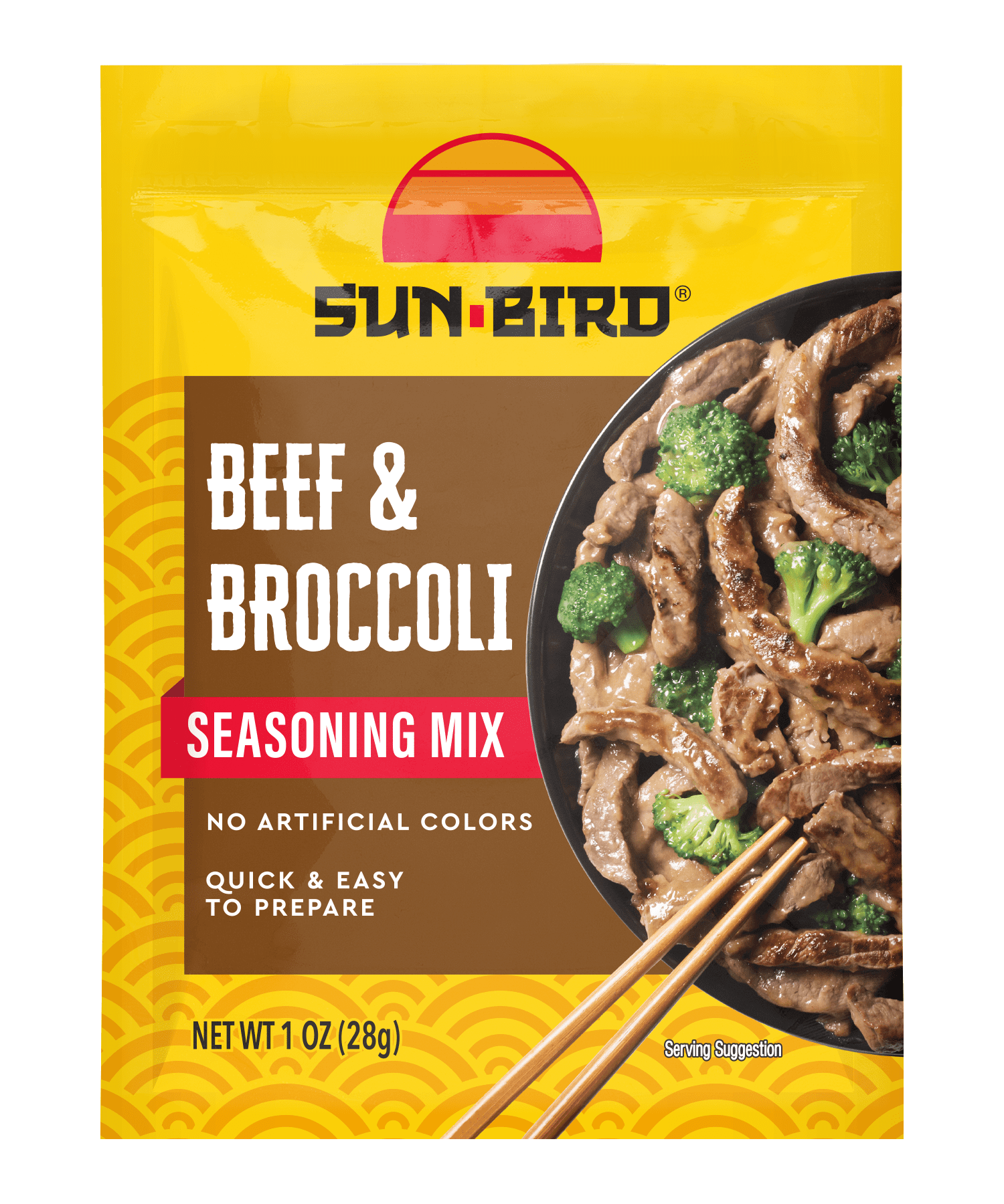 Sun-Bird Beef & Broccoli Seasoning Mix 1 oz Pouch for Asian