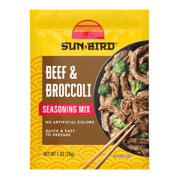 Sun-Bird Beef & Broccoli Seasoning Mix, 1 oz Pouch