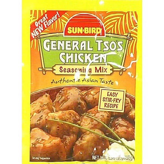 Sun-Bird General Tsos Chicken Seasoning Mix, 1.14 oz, (Pack of 24)