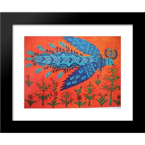 Sun-Bird, Rye and Wheat 20x24 Framed Art Print by Primachenko, Maria