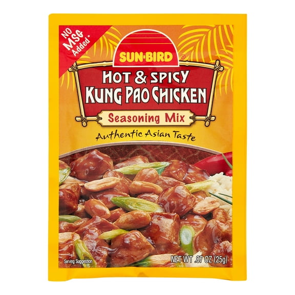Sun Bird Seasoning Mix, Hot & Spicy Kung Pao Chicken, 0.87 Oz