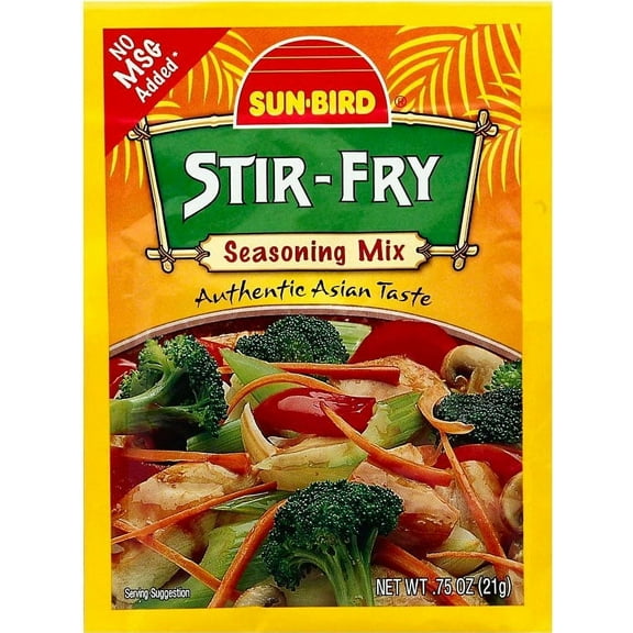 Sun Bird Stir-Fry Seasoning Mix, 0.75 OZ (Pack of 24)
