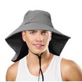 thumbnail image 1 of Sun Blocker Adventure hat UPF 50+ rated Outdoor hat Wide brim with Back flap, 1 of 6