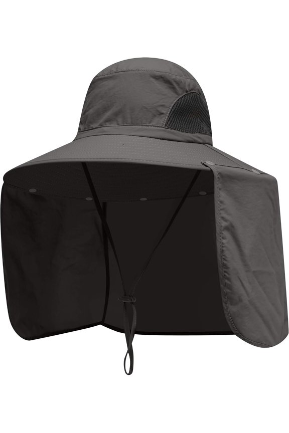 Sun Blocker Hats Outdoor Sun Protection Fishing Cap with Flap Large Brim Outdoor Hat