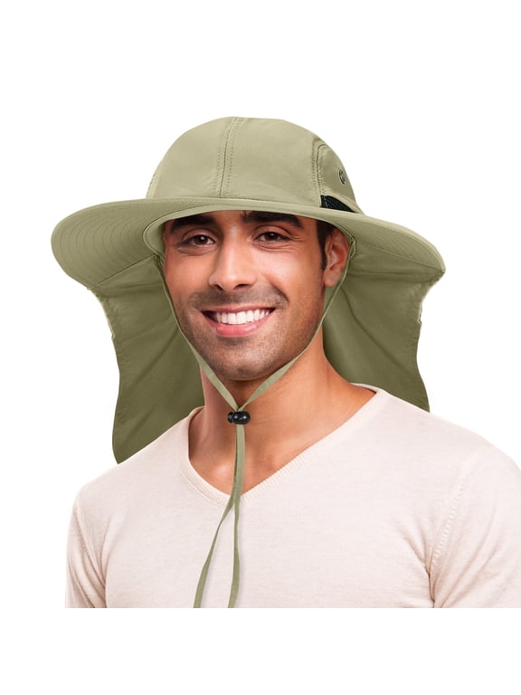 Sun Blocker Sun Hats for Men with Neck Flap and Wide Brim for Outdoor Camping, Hiking, Hunting, and Fishing, Sun Hat for Men