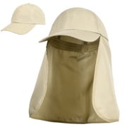 Sun Blocker Unisex Sun Hat with Neck Flap Large Brim Packable Summer Beach Fishing Cap