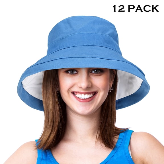 Sun Blocker Women's Sun Hat Reversible Bucket Cap UPF 50+ Outdoor Travel Beach Hat
