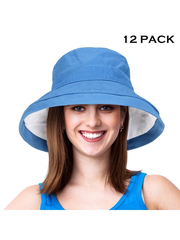 Women's Sun Hat Reversible Bucket Cap UPF 50+ Outdoor Travel Beach Hat