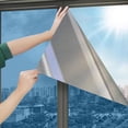 thumbnail image 1 of Sun Blocking Window Film Privacy Static Cling Tint for Home Office,See Out Not In,Decorative Sticker for Glass Doors Windows,No Residue Removable,Blackout Mirror Finish(19.68*39.37Inch）, 1 of 8