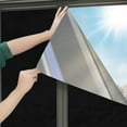 thumbnail image 1 of Sun Blocking Window Film Privacy Static Cling Tint for Home Office,See Out Not In,Decorative Sticker for Glass Doors Windows,No Residue Removable,Blackout Mirror Finish(19.68*39.37Inch）, 1 of 8