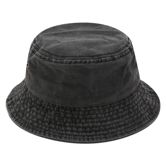 Sun Bucket Beach Hats CQXIDFH Unisex Packable Cotton Bucket Hat, UV Protection Solid Sun Cap, Trendy Boonie Fisherman Headwear for Beach, Golf, Fishing, Hiking & Outdoor Vacation, Hat (Black1, M)