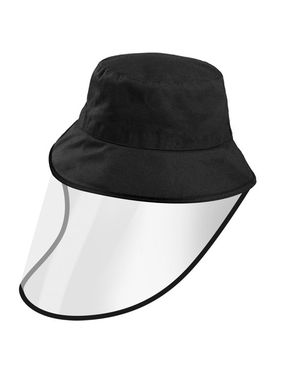 Sun Bucket Hat TeqHome Fishman Hat Packable Travel Hat Summer Beach Fishing Hat with Face Cover for Men Women Kids Black