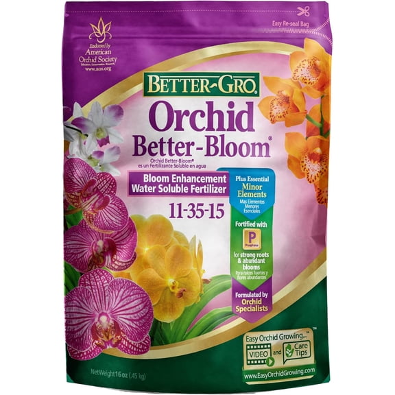Sun Bulb Company 8305 Better GRO Orchid Plus Bloom Booster Fertilizer, 16-Ounce