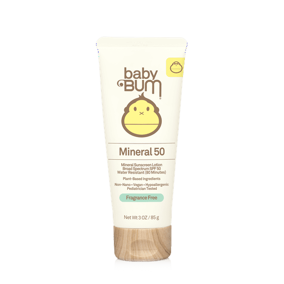 Sun Bum Baby Bum Mineral Sunscreen Lotion, SPF 50, Fragrance Free, 3 oz