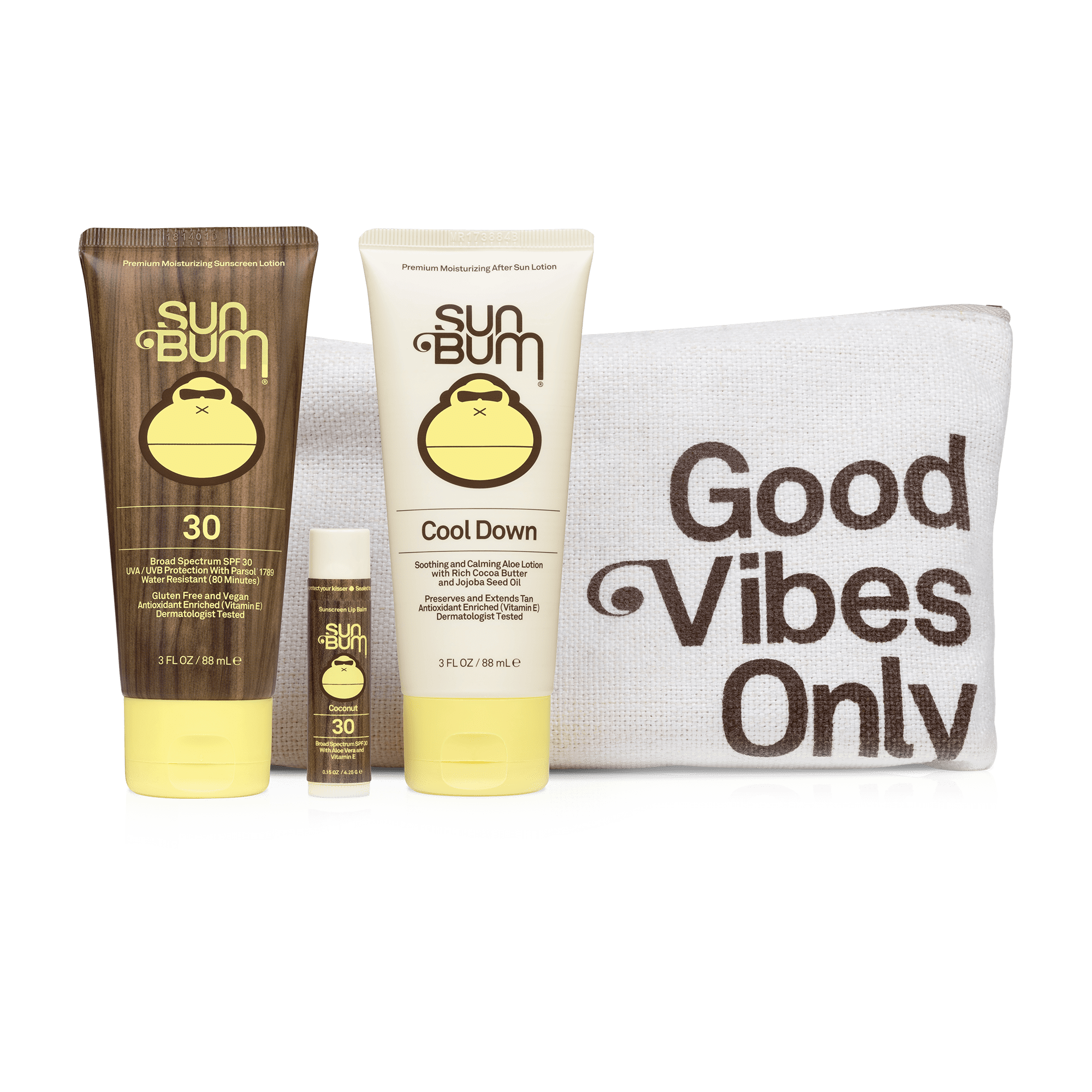 Sun Bum Daytripper Kit Travel Size, Lotion, Lip Balm, Hydrating Cool Down