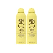 Sun Bum Kids SPF 50 Clear Sunscreen Spray | Wet or Dry Application | Hawaii 104 Reef Act Compliant Octinoxate & Oxybenzone Free Broad Spectrum UVA/UVB Sunscreen | 6 oz Pack of 2