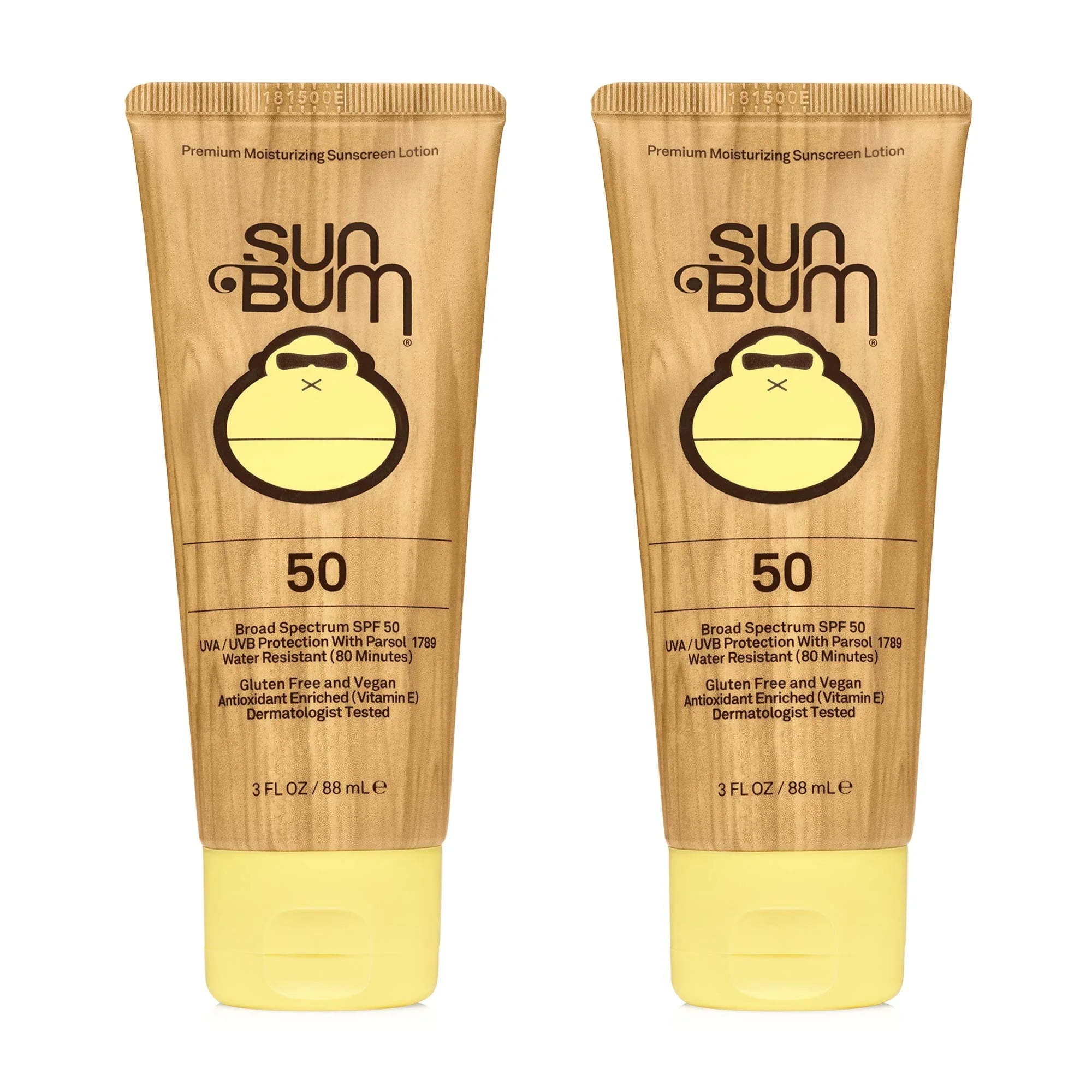 Sun Bum Original Spf 50 Sunscreen Lotion Vegan and Reef Friendly (octinoxate Oxybenzone Free) Broad Spectrum Moisturizing Uva/uvb With Vitamin E 3 Ounce 2 Pack